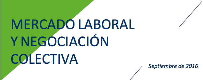 Informe ‘Mercado laboral y negociación colectiva’ Sept 16
